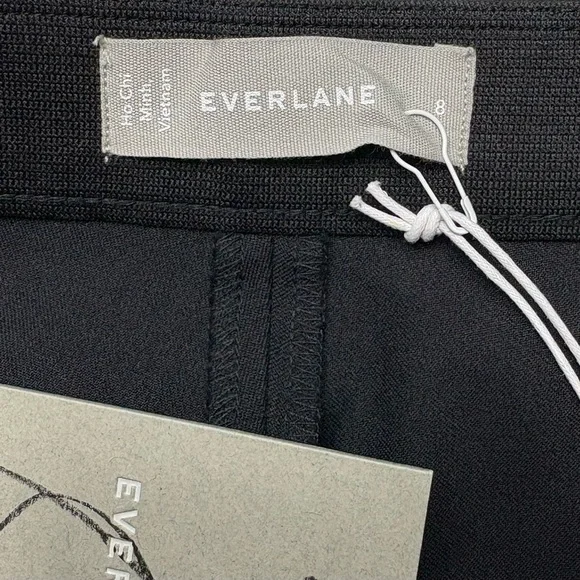 NWT Everlane The Bi-Stretch Side Zip Ankle Work Pant • Size 8 • Black - Picture 12 of 14